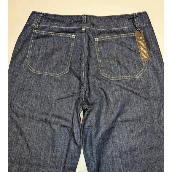 NWT London Jean 100% Cotton Dark Wash Flare Jeans Size 8 - Picture 7 of 11